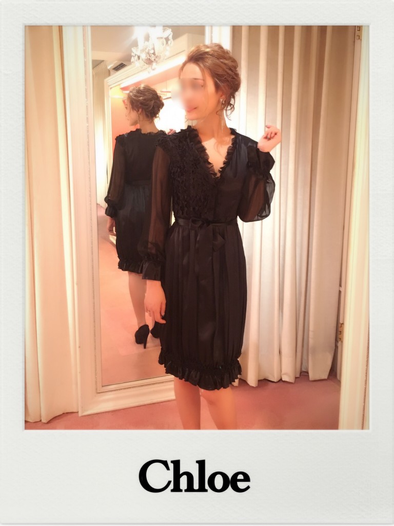 Chloeのブラックシルクドレス ｜ 東京・港区エリアのレンタルドレス Dress Code西麻布