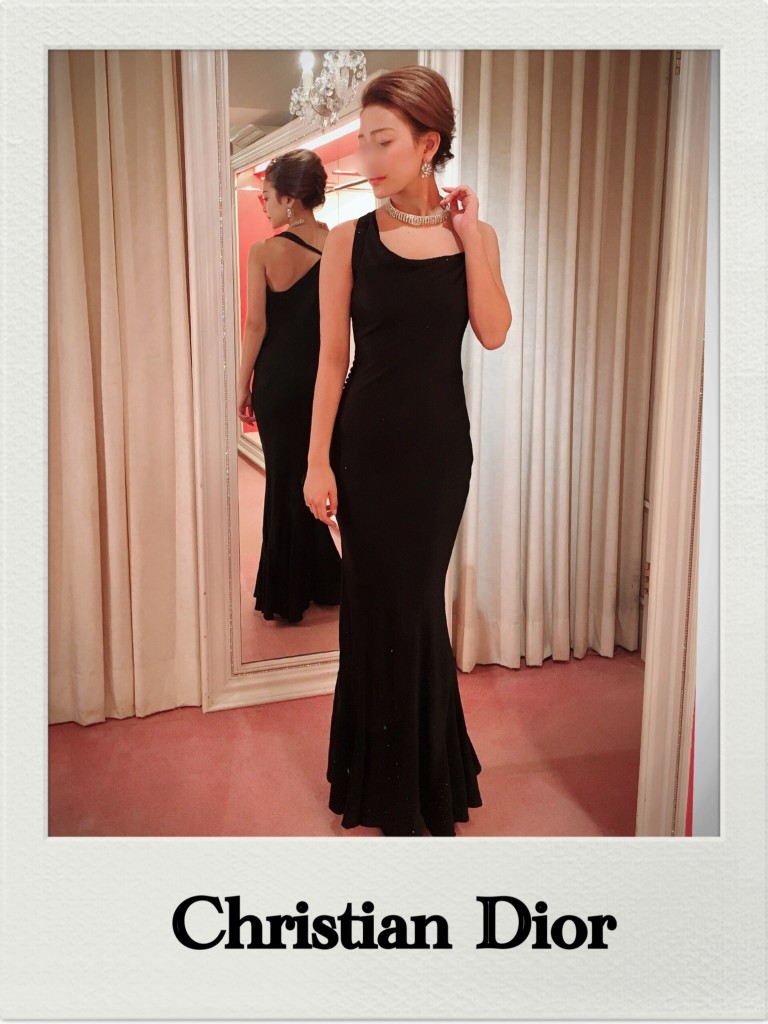 Christian Diorのスワロフスキーロングドレス ｜ 東京・港区エリアの